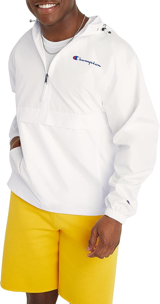 Champion mens Stadium Packable Jacket, Left Chest Script Jacket