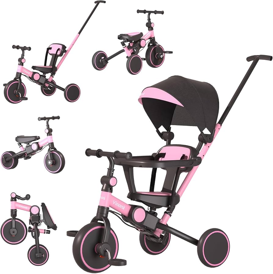 Amazon.co.jp: Vinona 子供用三輪車 6in1 三輪車 折りたたみ 手押し棒