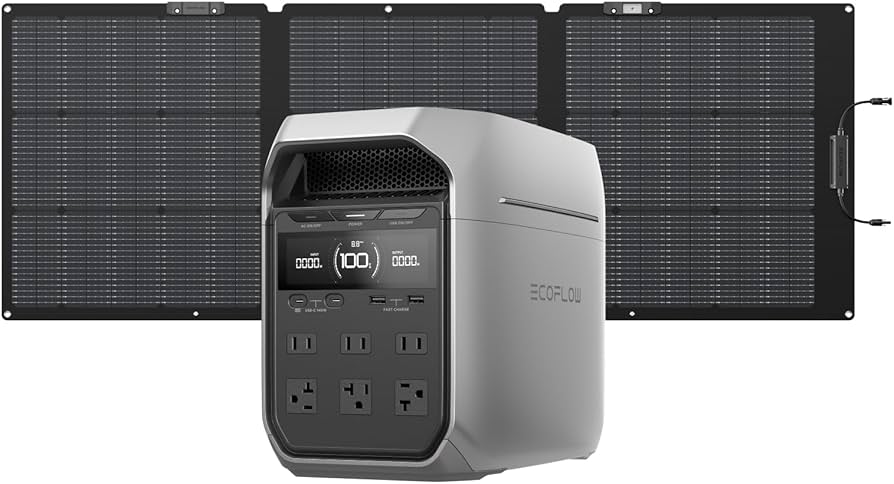 EF ECOFLOW Solar Generator DELTA 3 Plus with 160W Solar Panel, LFP