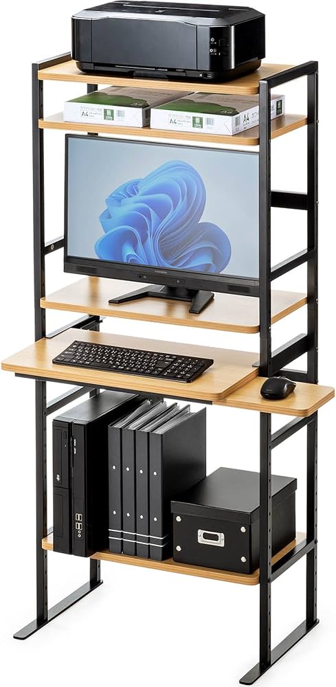 Amazon | サンワダイレクト パソコンデスク 机 PCデスク 幅63.4cm 天板