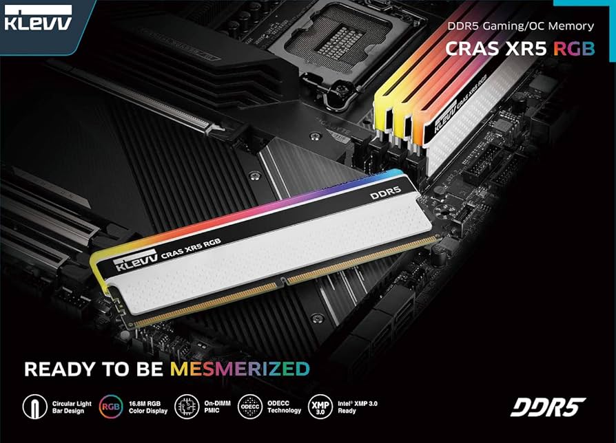 Amazon.co.jp: KLEVV CRAS XR5 RGB DDR5 32GB (2x16GB) 6200MHz CL32