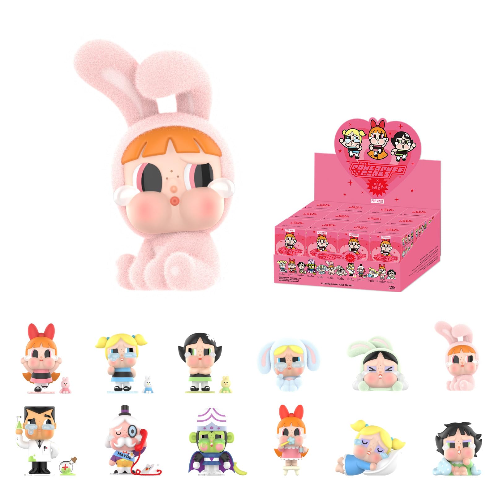 Amazon.com: POP MART CRYBABY x Powerpuff Girls Series Figures