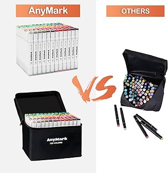 Amazon.com: AnyMark Alcohol Markers, 120 Colors Dual Tip Art