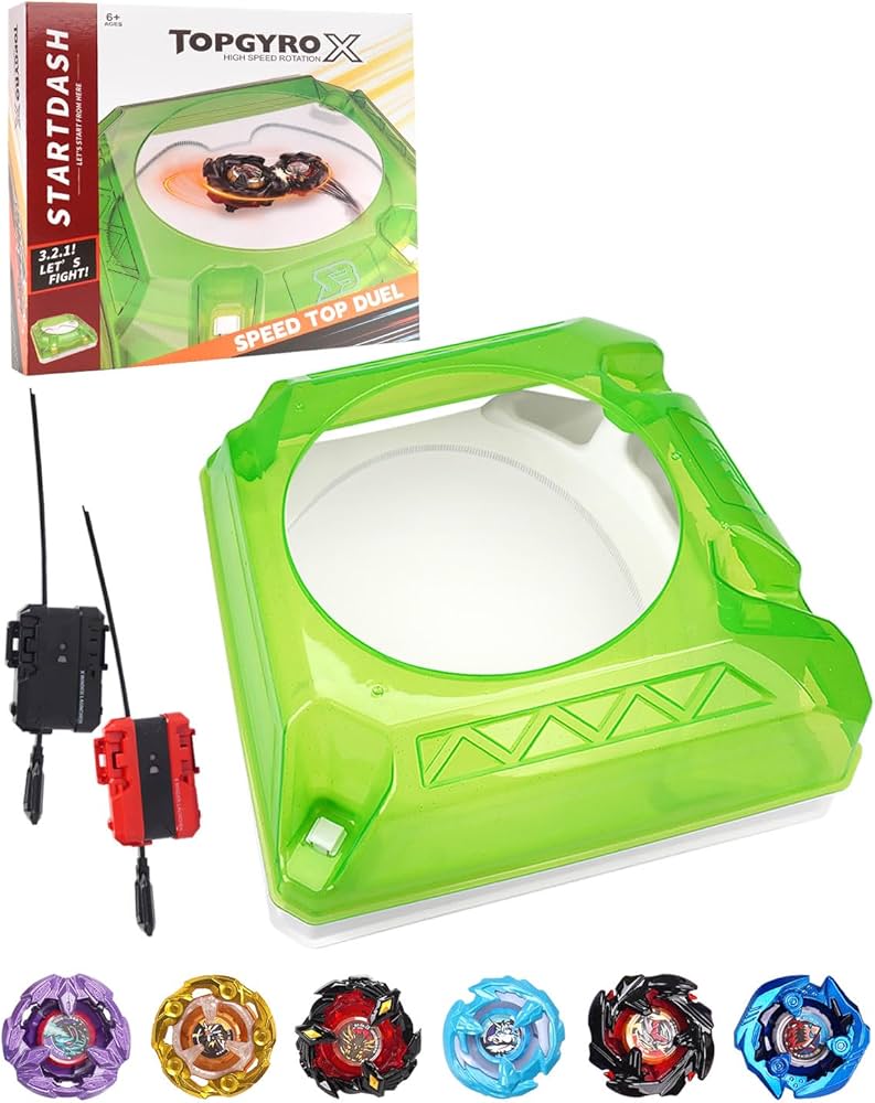 Amazon.com: DEZAWRTY X Stadium Large Battle Set, 6 Spinning Tops