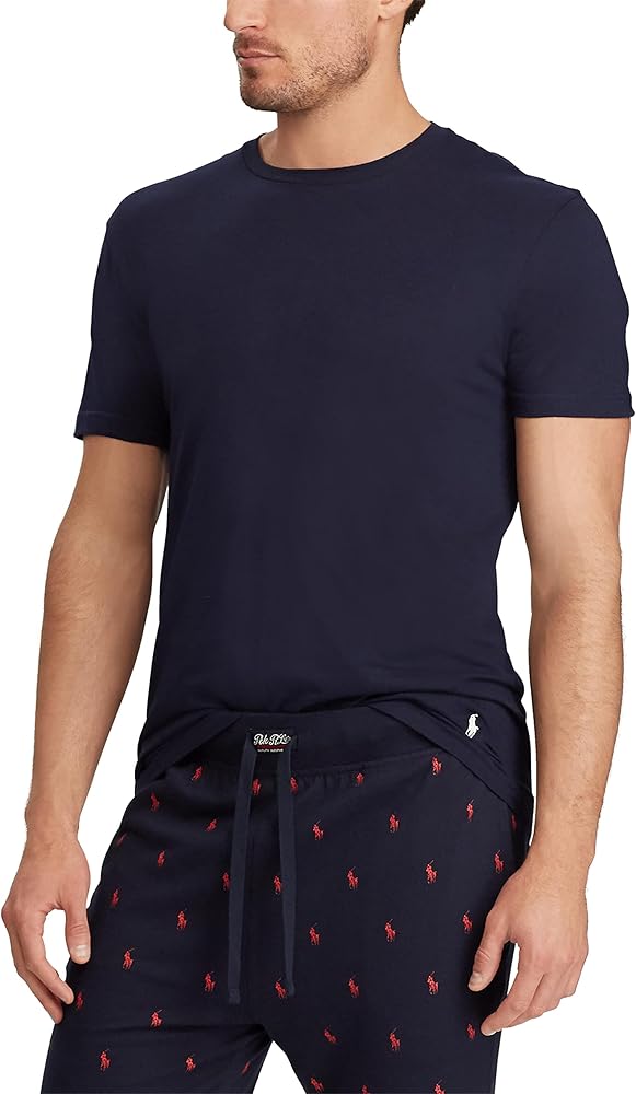 Amazon | Polo Ralph Lauren Slim Fit Cotton T-Shirt 3-Pack, S, Navy