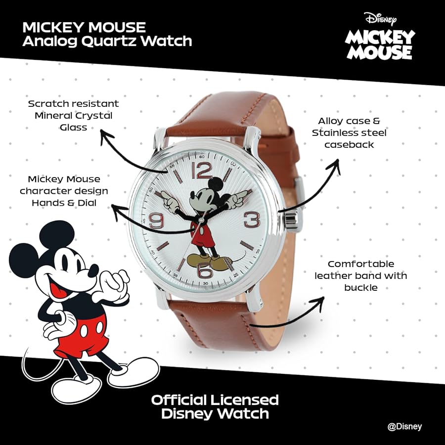 Amazon.co.jp: Disney(ディズニー) メンズ ミッキーマウス腕時計