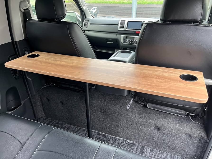 200系ハイエース セカンドテーブル カップホルダー付き 900mm×300mm
