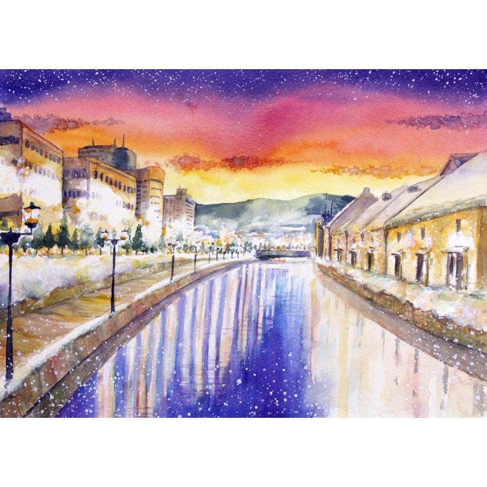Amazon.co.jp: （原画）夢色小樽運河 水彩画 絵画 インテリアに : おもちゃ