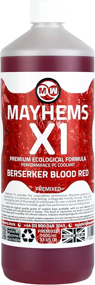 Amazon.com: Mayhems - X1 Premixed PC Coolant - Computer Water