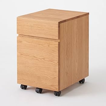 Amazon.co.jp: 無印良品 木製デスクキャビネット オーク材突板 幅39