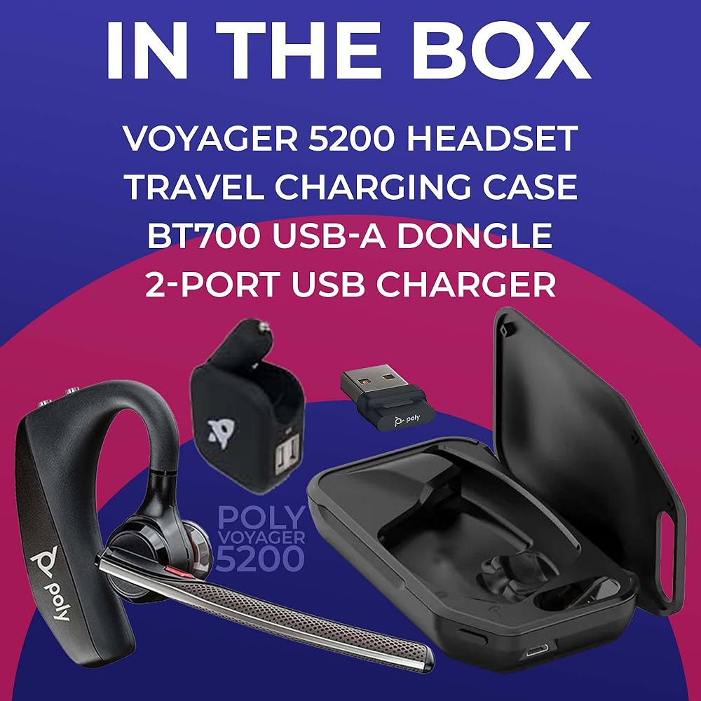 Amazon.com: Plantronics Voyager 5200 Bluetooth Headset Bundle