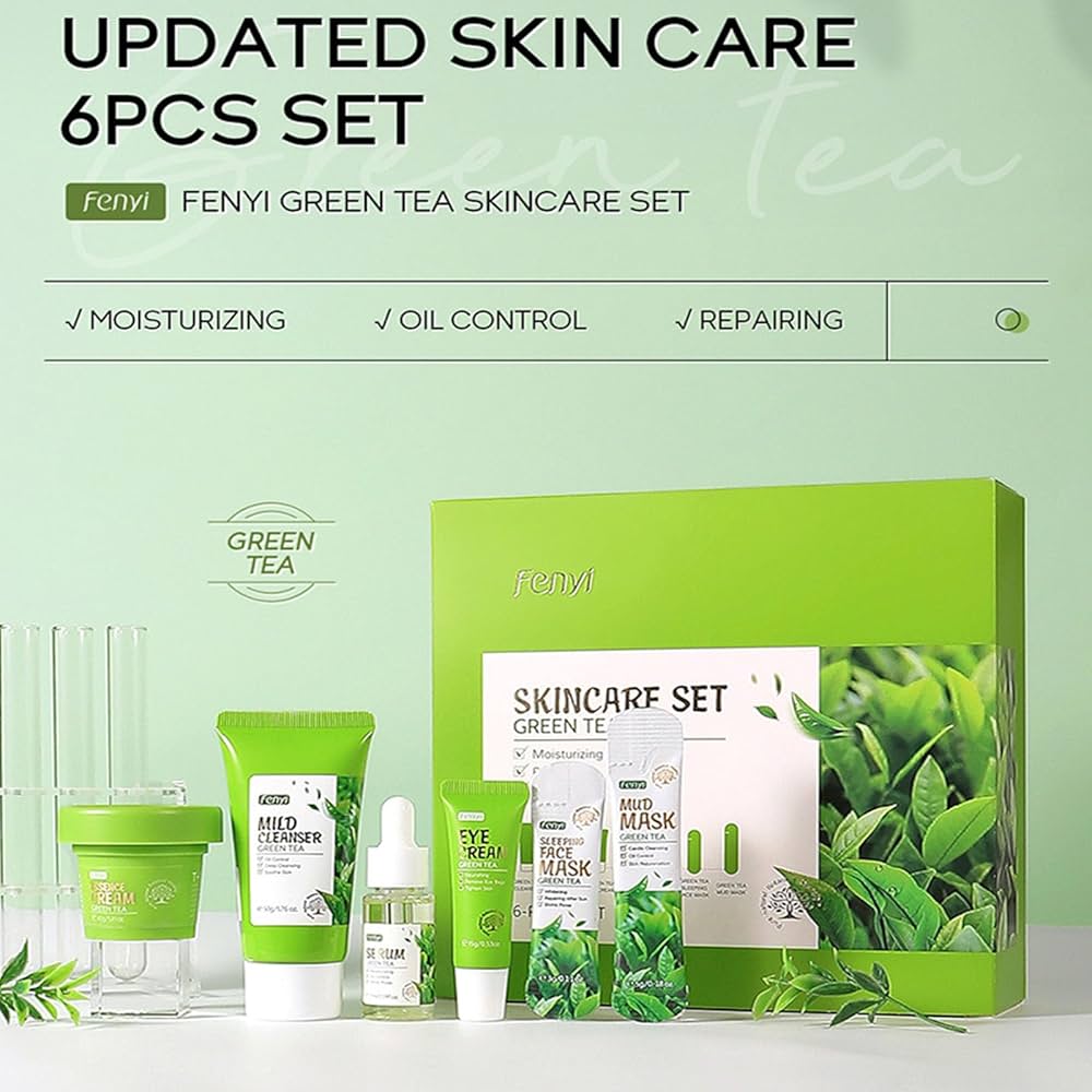 Amazon.com: Green Tea Skincare Set, 19-In-1 Skincare Gift Set