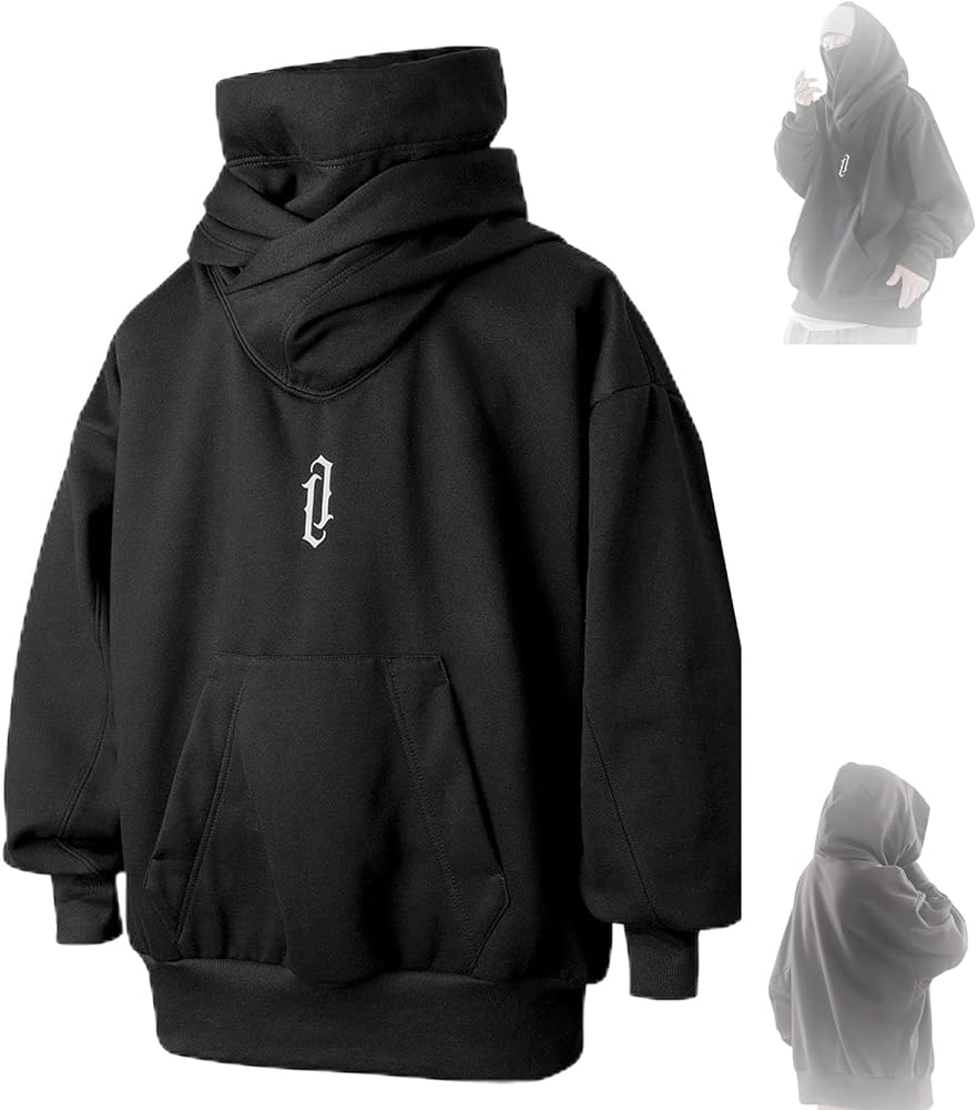 GuYaNa Fall Unisex Oversized Hip-Hop Hoodies, Ninja Double