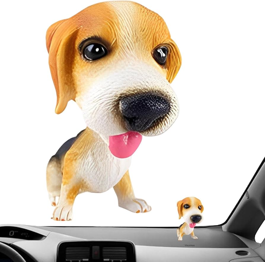 Amazon.co.jp: 車用犬ボブルヘッド - 首振り人形ダッシュボード装飾