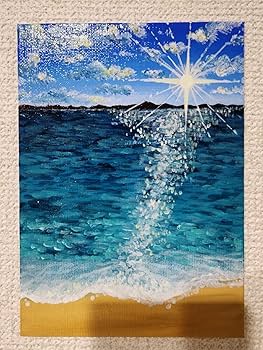 Amazon.co.jp: アクリル画 風景画 海 アート 海の絵 絵画 インテリア