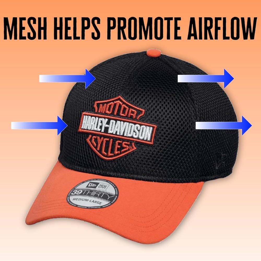 Harley-Davidson Colorblocked Logo Mesh Fitted Cap - 99447-16VM (US