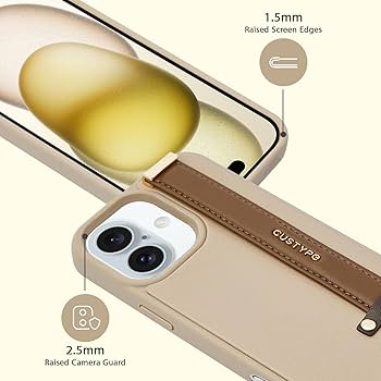 Amazon.com: CUSTYPE for iPhone 16 Case with Adjustable Wristband