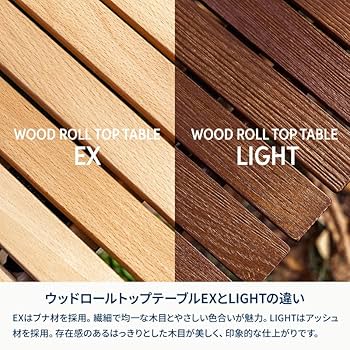 Amazon | Hilander(ハイランダー) ウッドロールトップテーブルEX 120
