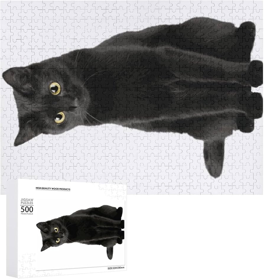 Amazon.co.jp: ジグソーパズル 猫柄 ねこ 黒猫 かわいい ネコ パズル