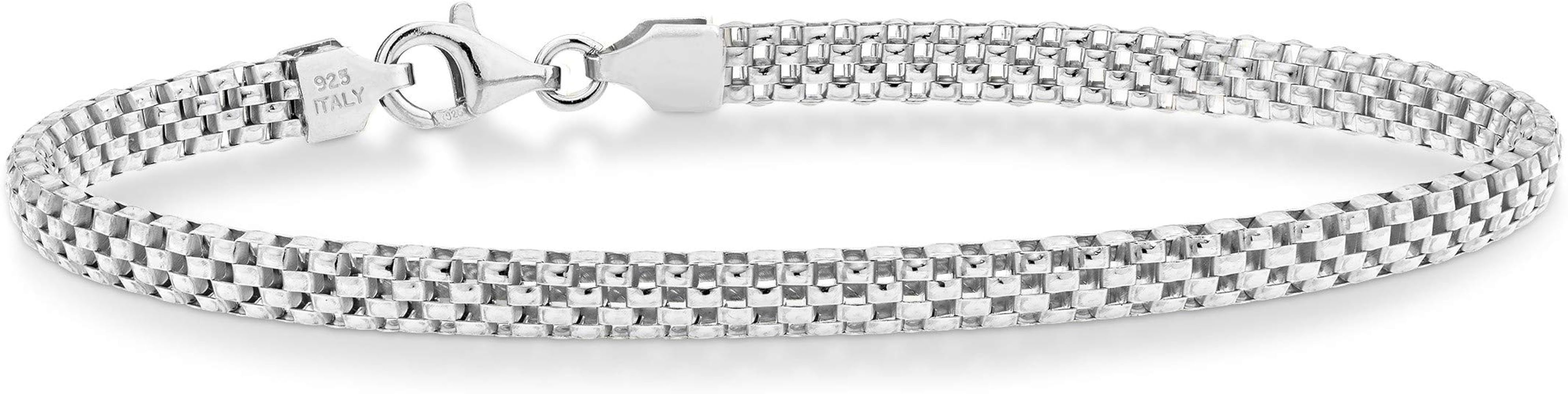 Amazon.co.jp: Miabella 925スターリングシルバー イタリア製 4mm