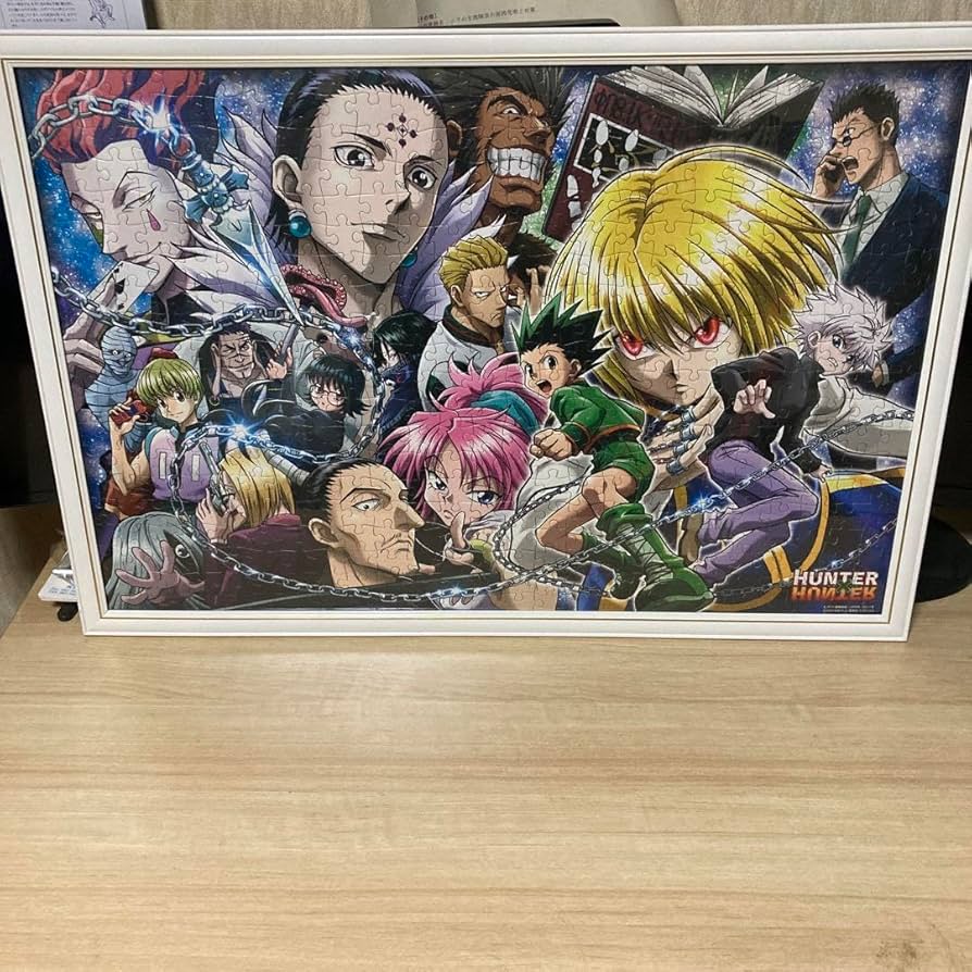 冨樫義博展 HUNTER×HUNTERパズル完成 黒縁額付き 冨樫義博展 HUNTER