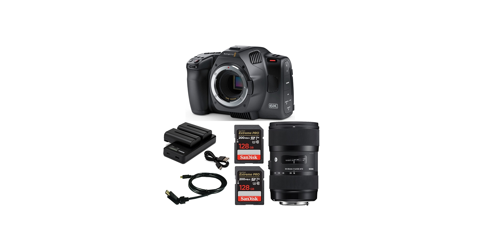 Amazon.com : Blackmagic Pocket Cinema Camera 6K G2 with 18-35mm