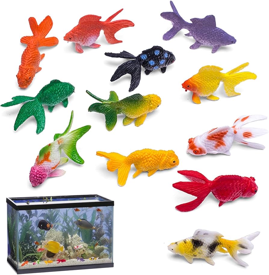 Amazon.co.jp: 金魚のおもちゃ, 12 個の金魚フェイクフィッシュ