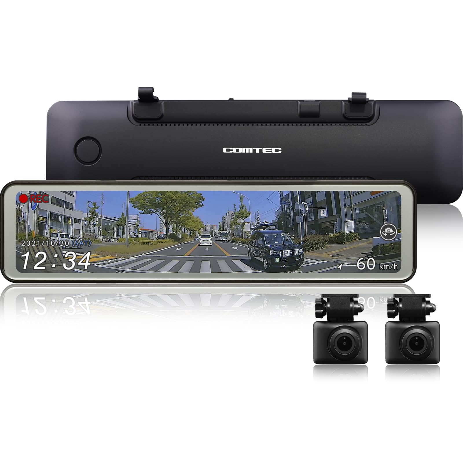 Amazon | コムテック 車用 ドライブレコーダー搭載電子ルームミラー