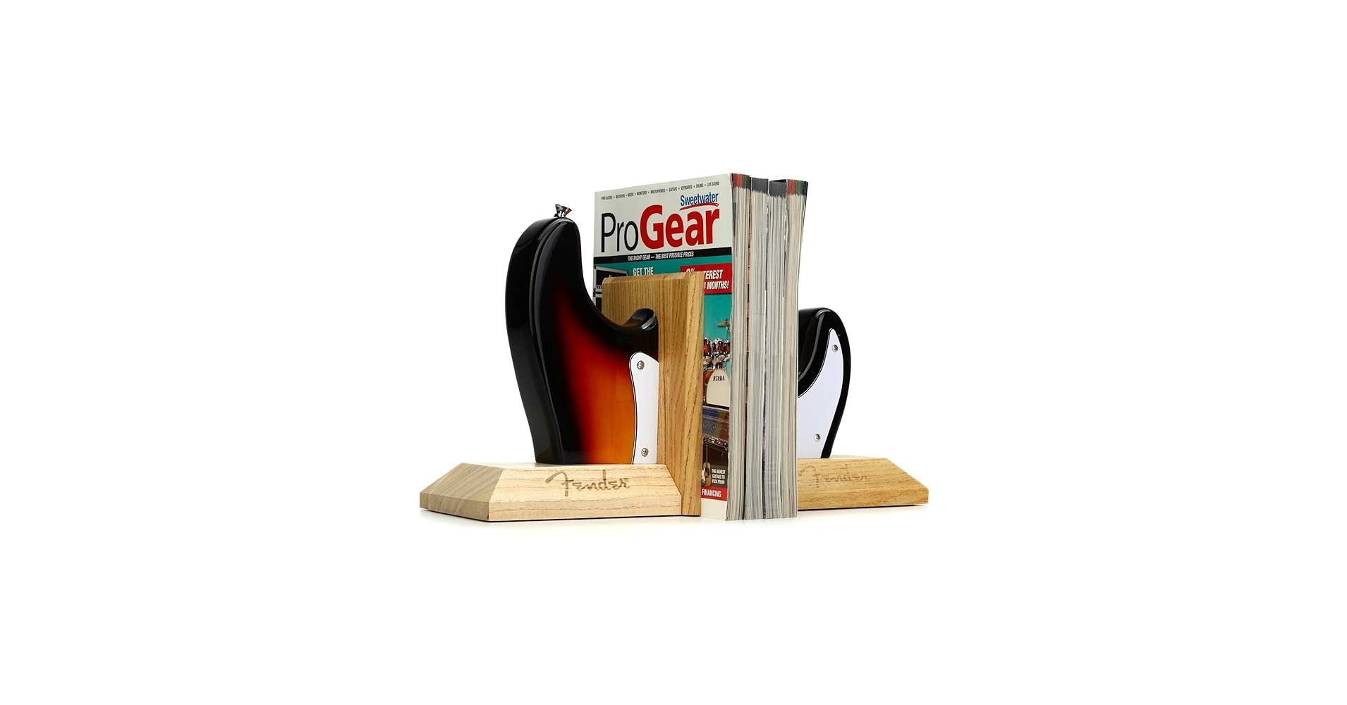 Amazon.com: Fender Stratocaster Body Bookends, Sunburst : Office