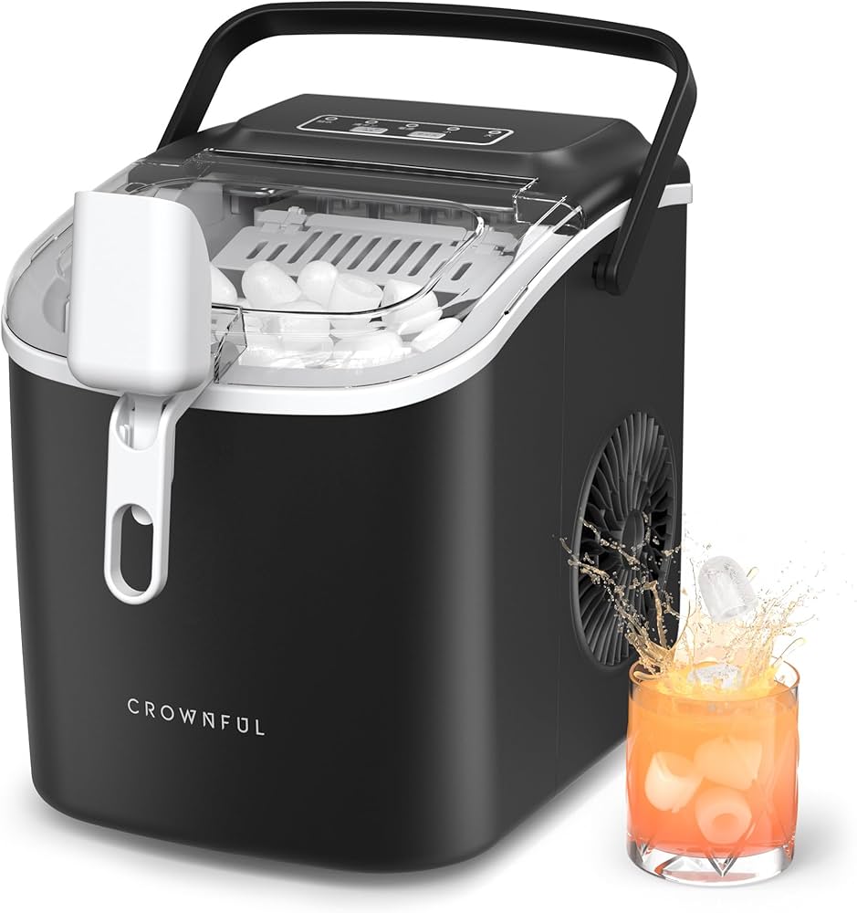 Amazon.co.jp: CROWNFUL 製氷機 家庭用 【高速製氷 自動洗浄機能