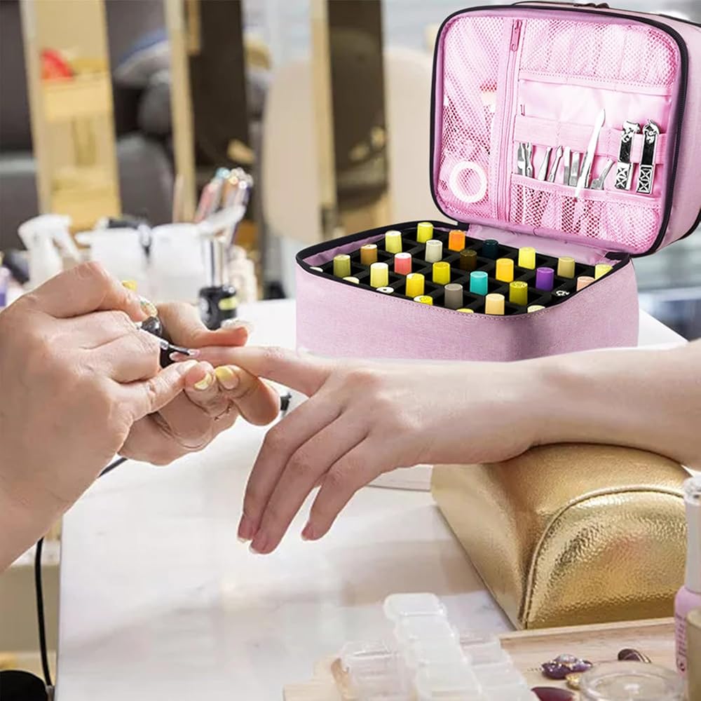 Amazon.co.jp: マニキュア収納ケース ネイルケース 25x20x19cm ネイル