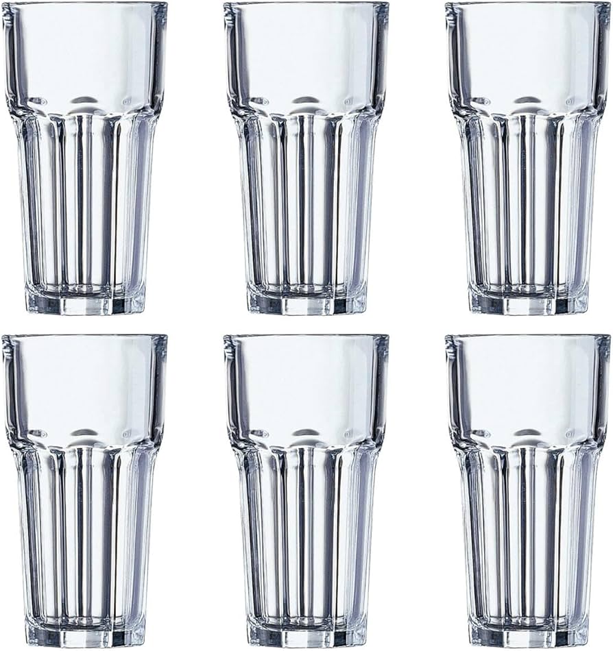 Amazon.com | Arcoroc ARC J2602 Granity Long Drink Glasses 420ml