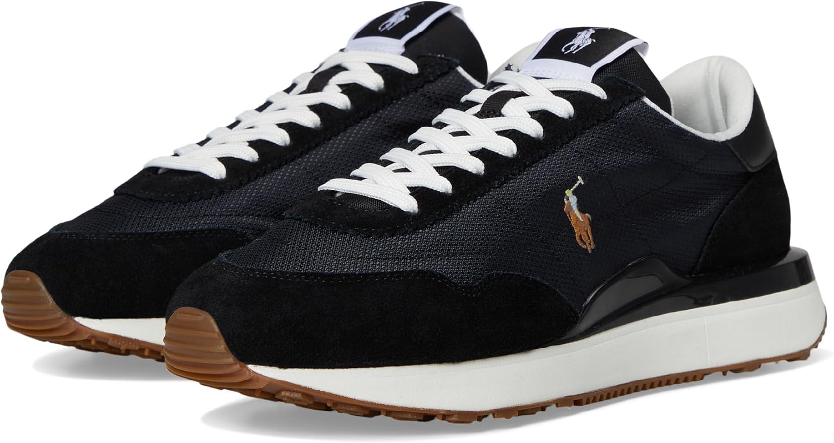 Amazon.com | POLO RALPH LAUREN Men Train 89 Suede-Paneled Sneakers