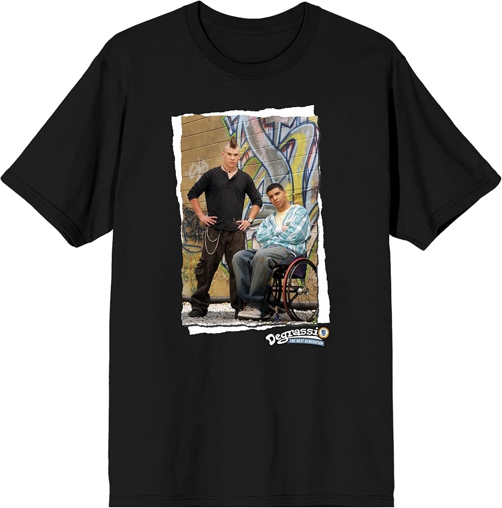 Amazon.com: Bioworld Degrassi Jimmy and Spinner Men's Black T
