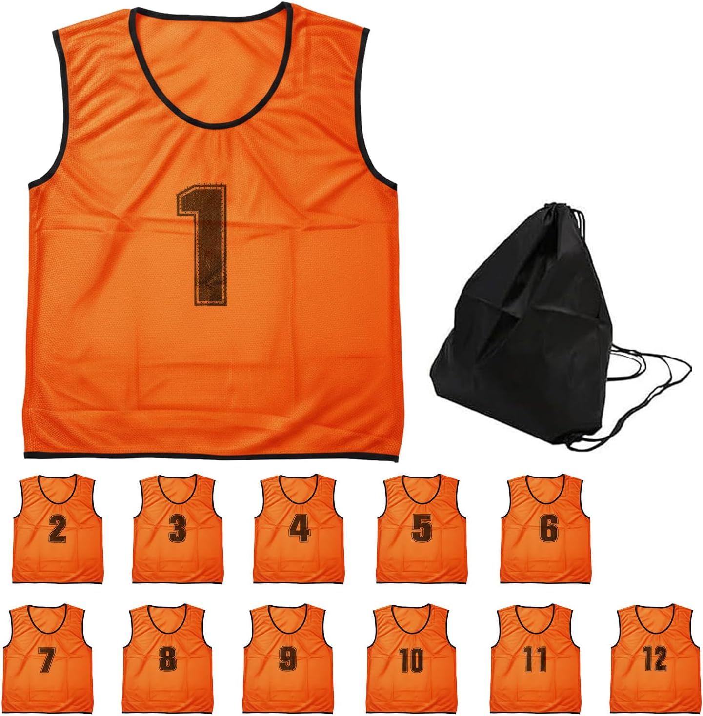 Amazon.co.jp: [ロジック] ビブス セット ゼッケン 収納バッグ付き