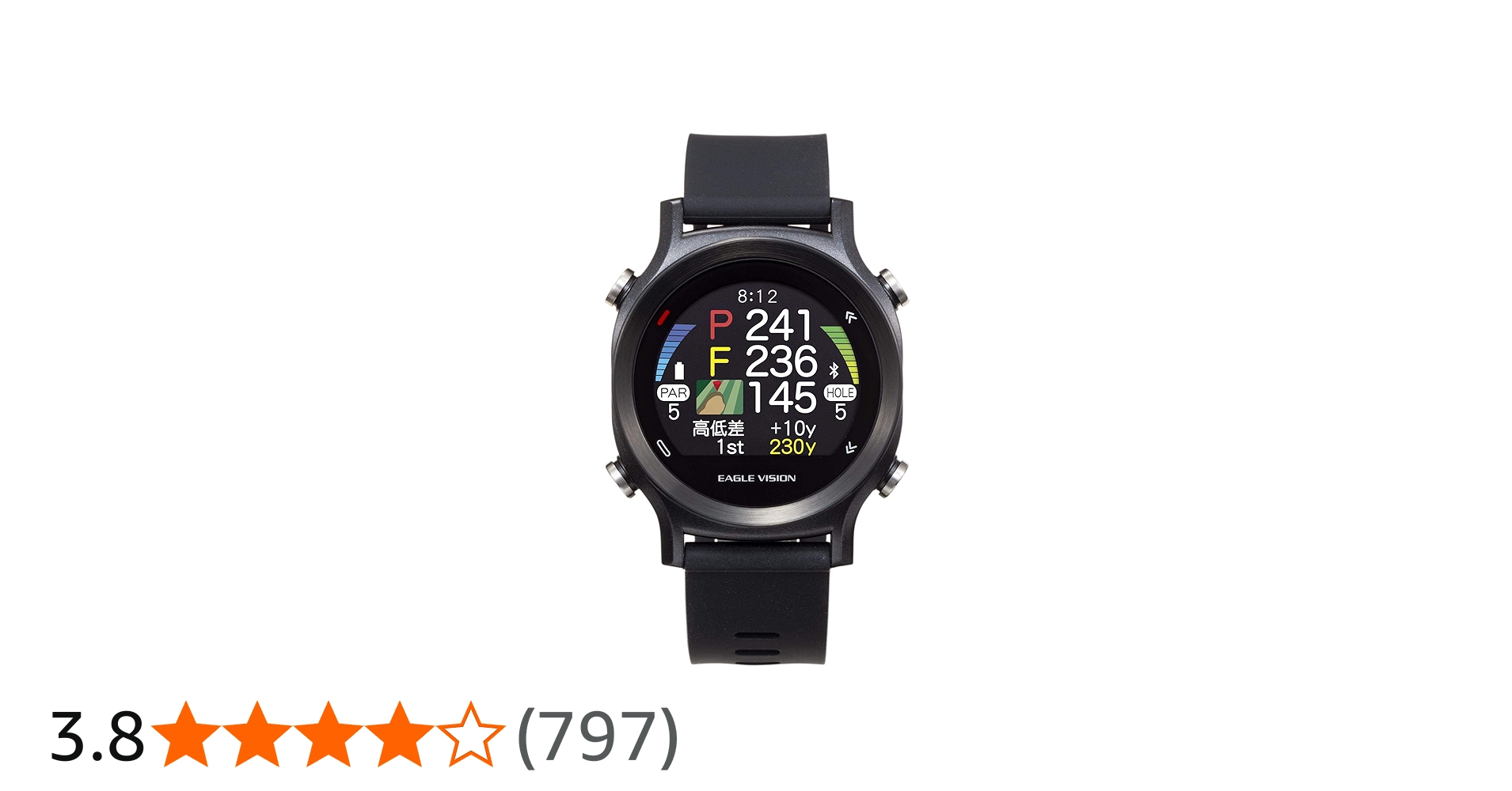 Amazon.co.jp: アサヒゴルフ EAGLE VISION watch ACE EV-933 BK