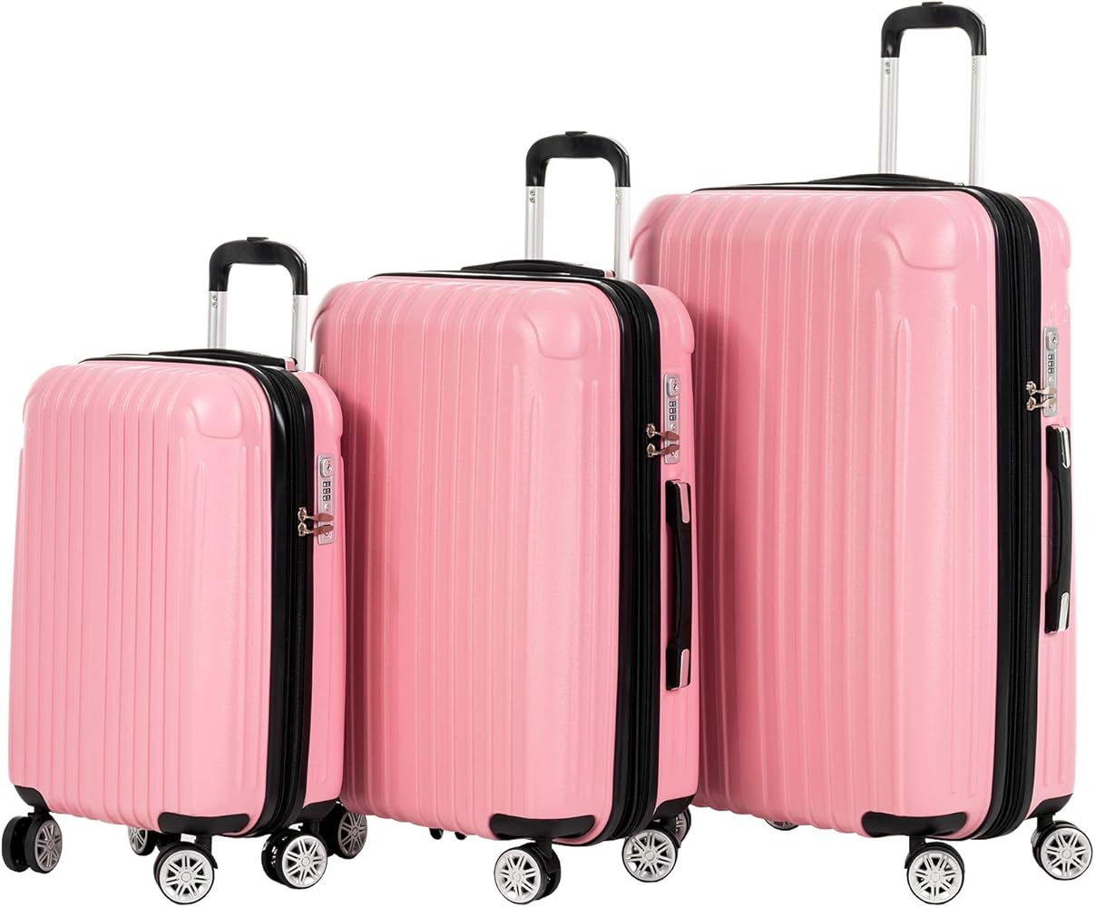 Amazon.com | Murtisol Travel 3 Pieces ABS+PC Luggage Sets