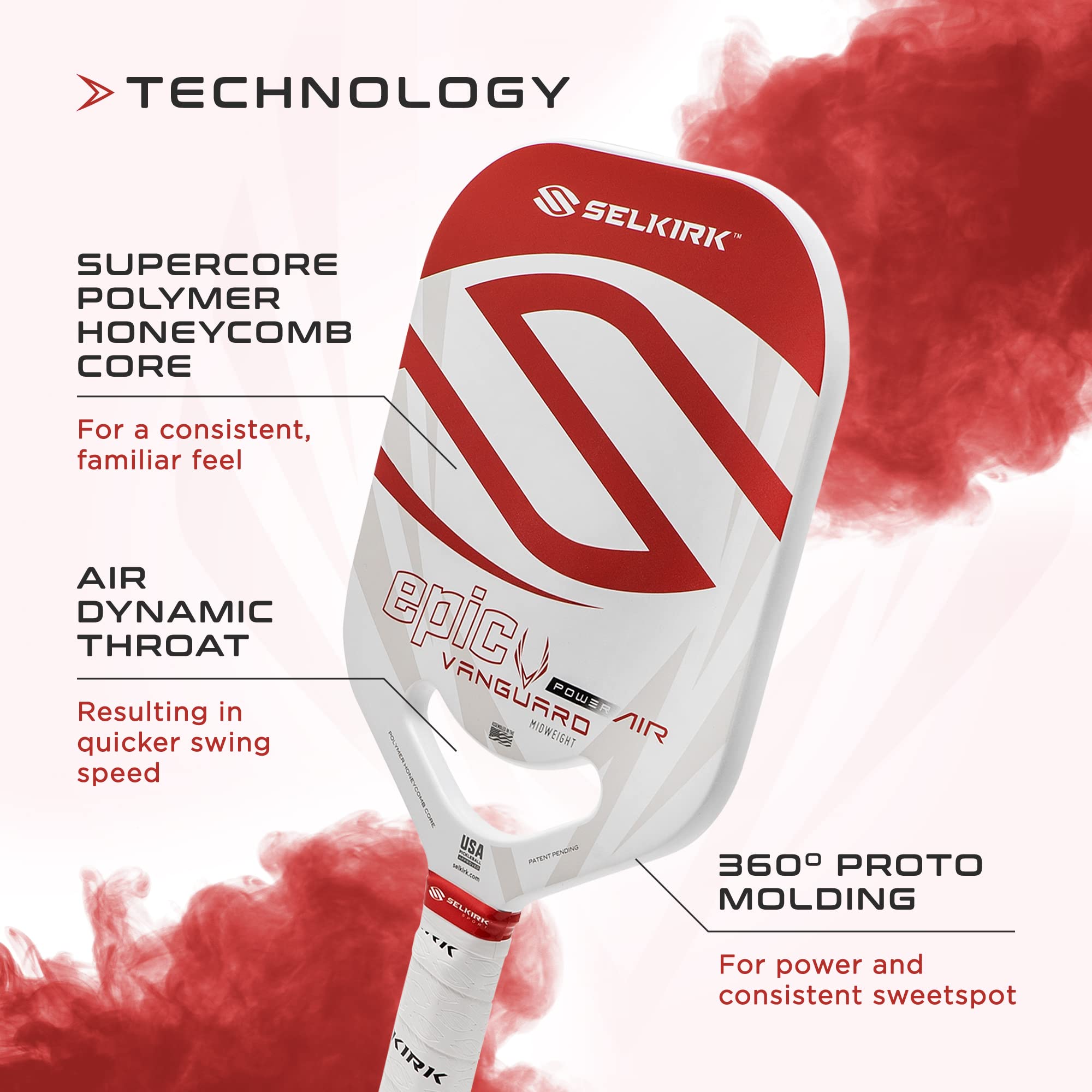 Amazon.co.jp: 2024 Selkirk Vanguard Power Air ピックルボールパドル