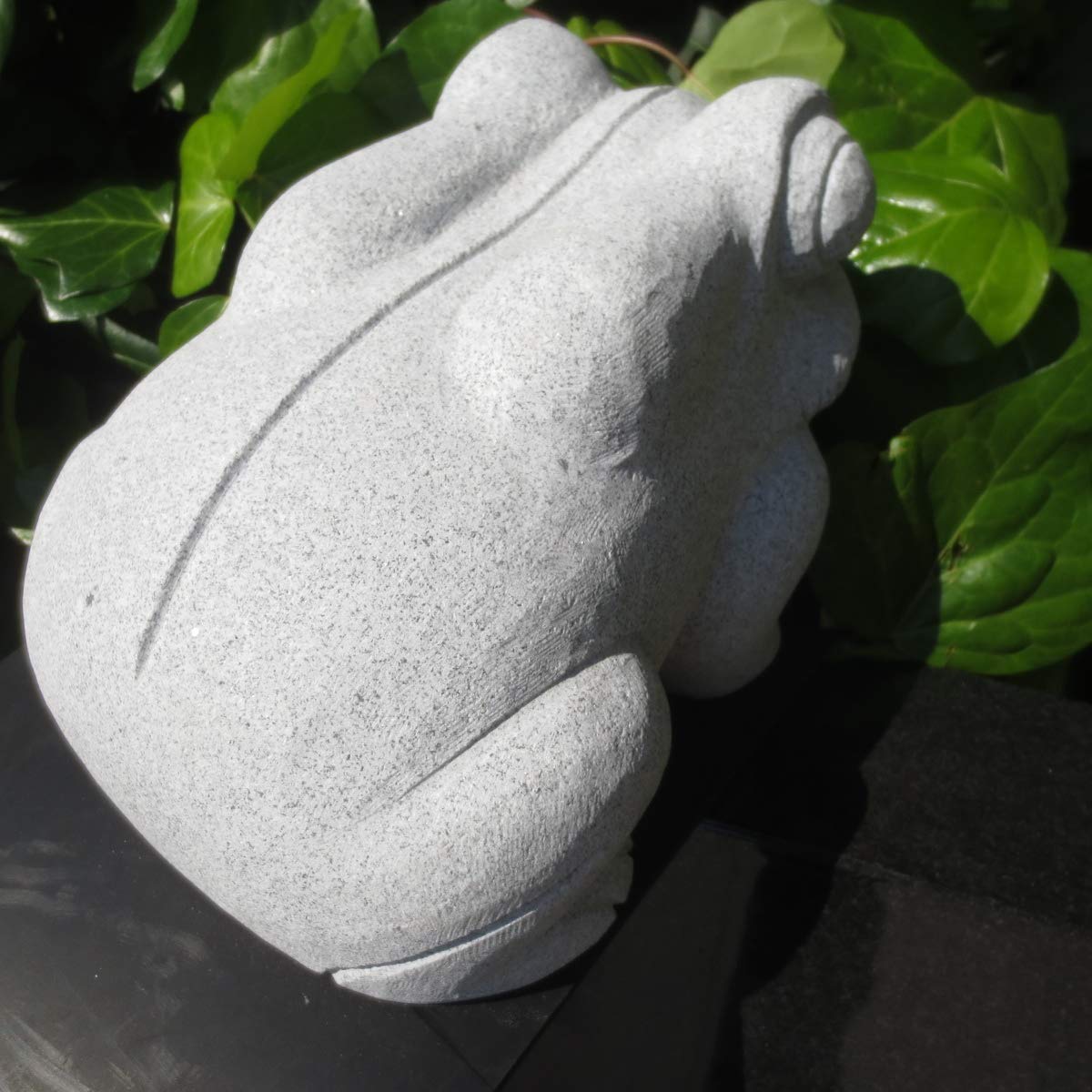 Amazon.co.jp: かえる カエル 全長33cm 置物 置き物 雑貨 御影石の