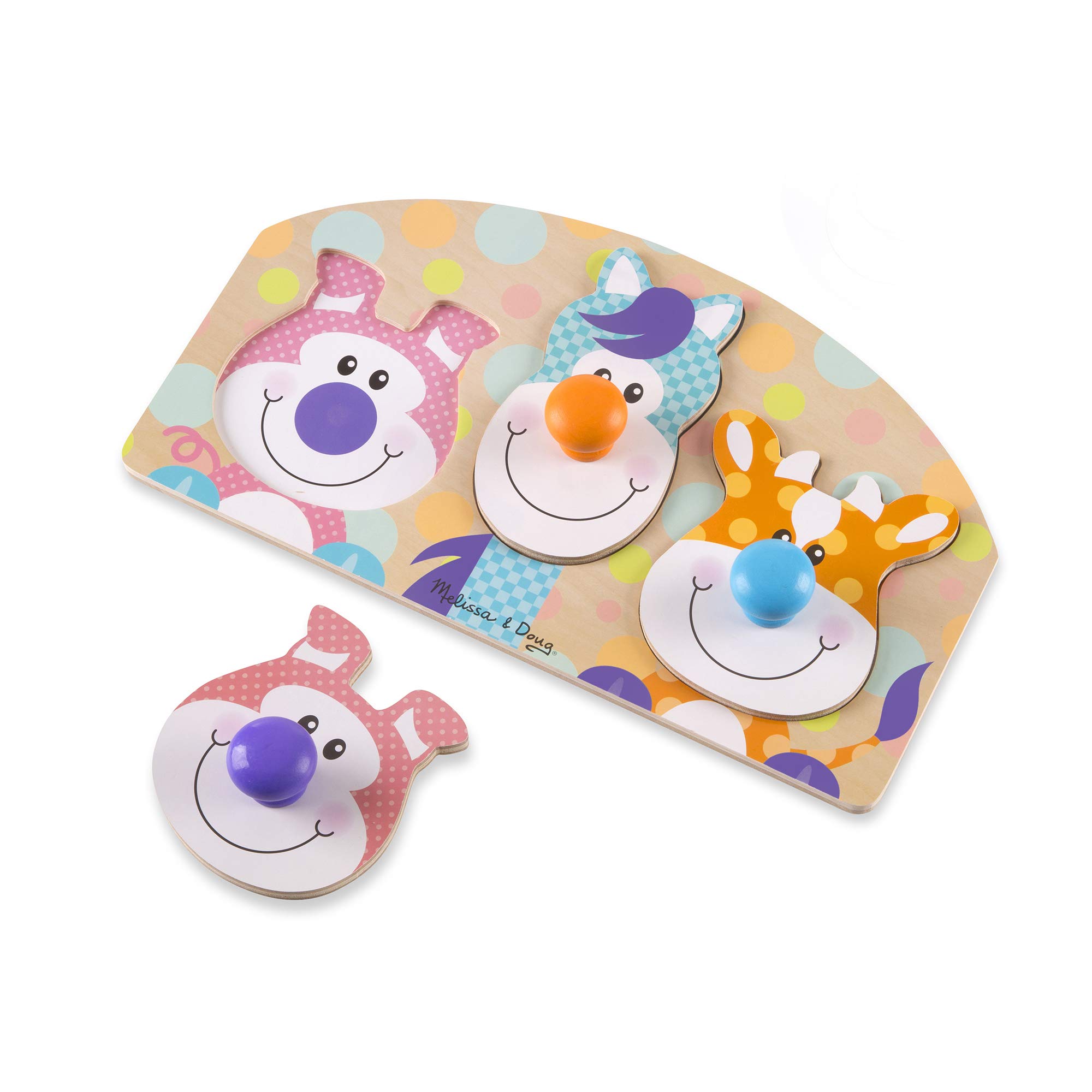 Amazon.com: Melissa & Doug First Play Wooden Jumbo Knob Farm