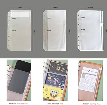 Amazon.co.jp: DY.2ten システム手帳 A6 手帳リフィル 80枚 6穴リング