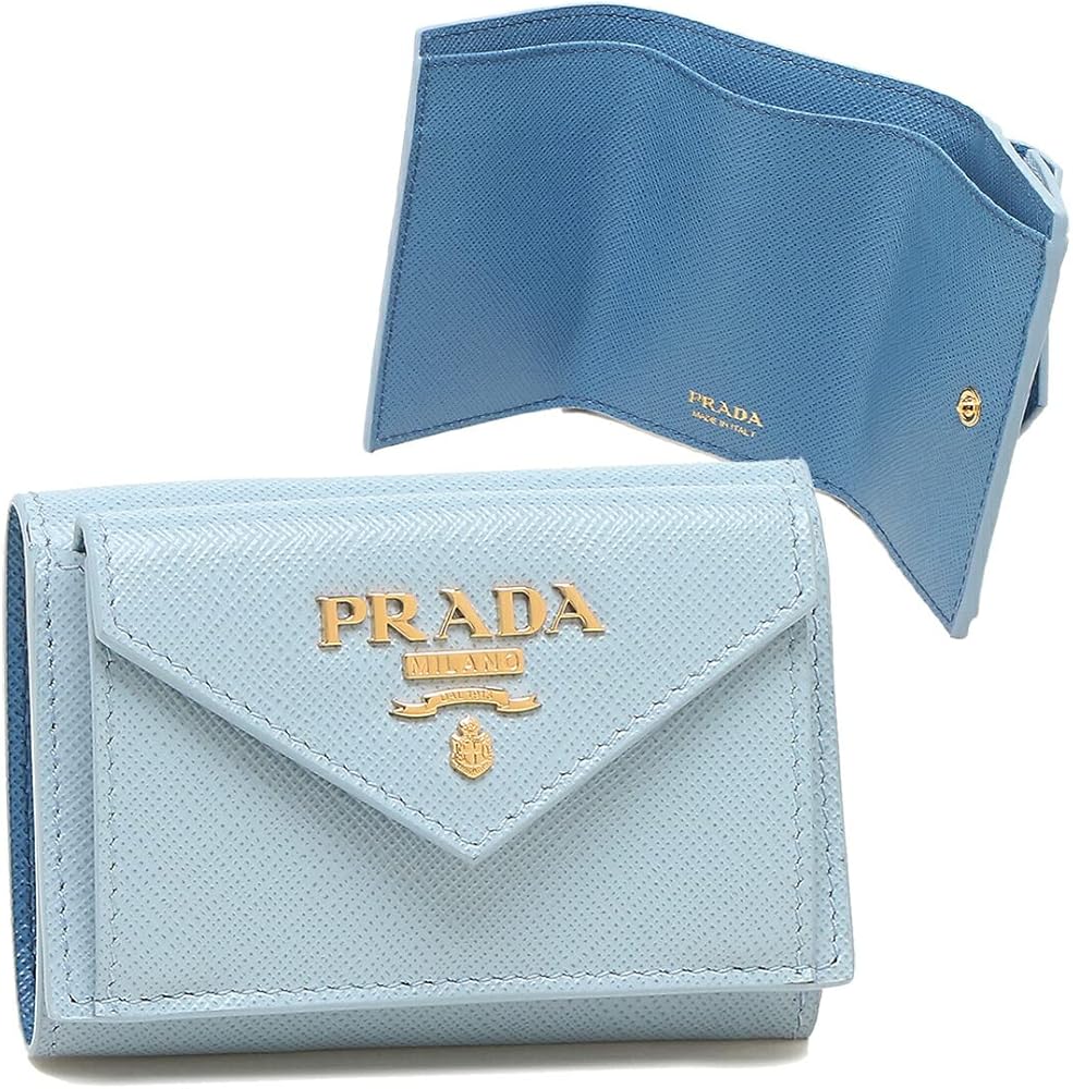 Amazon | [Prada] [プラダ] 三つ折り財布 サフィアーノメタルオロ