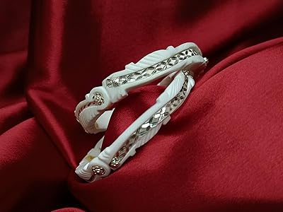 Buy Gahenaz Silver Diya Motive Sakha Bangle 2.4 at Amazon.in