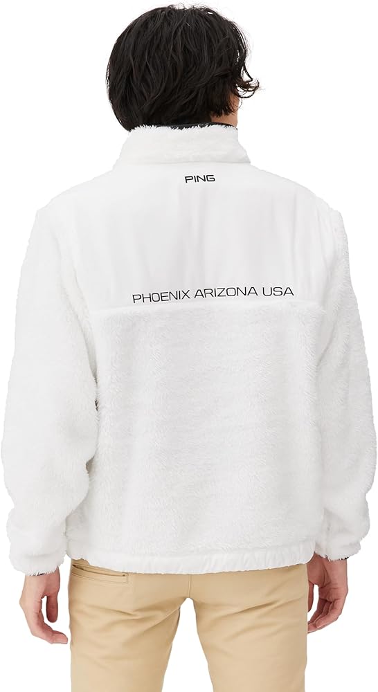 Amazon | [ピン アパレル] メンズ ハーフジップブルゾン (ボアフリース