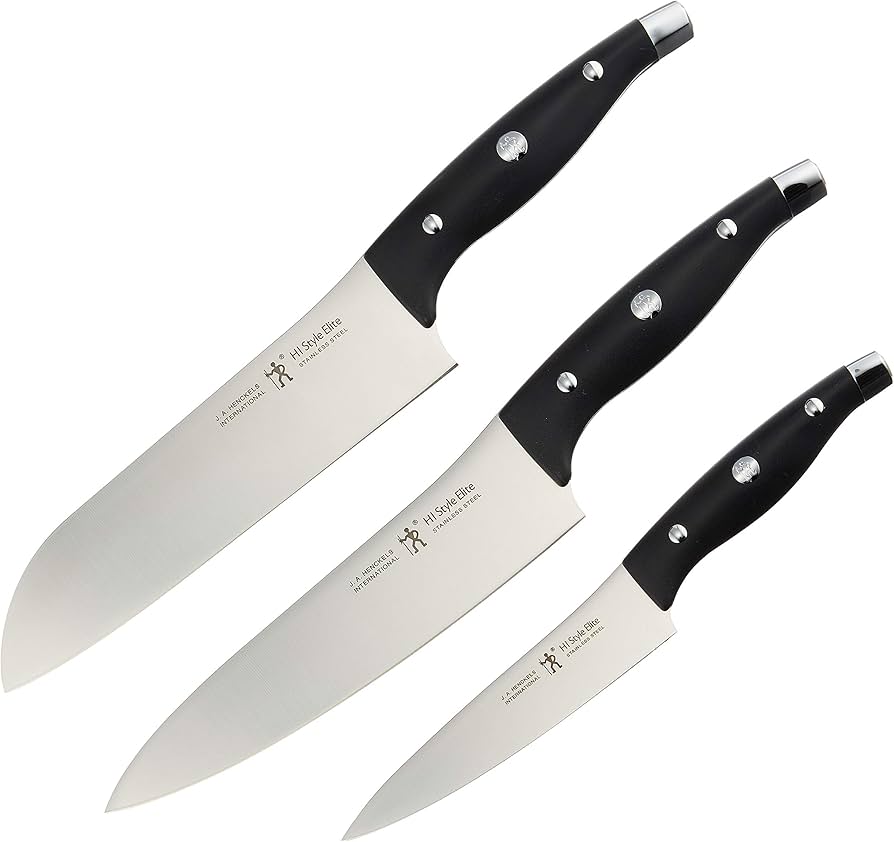 Amazon｜ヘンケルス 包丁セット HIスタイル エリート ブラック 三徳