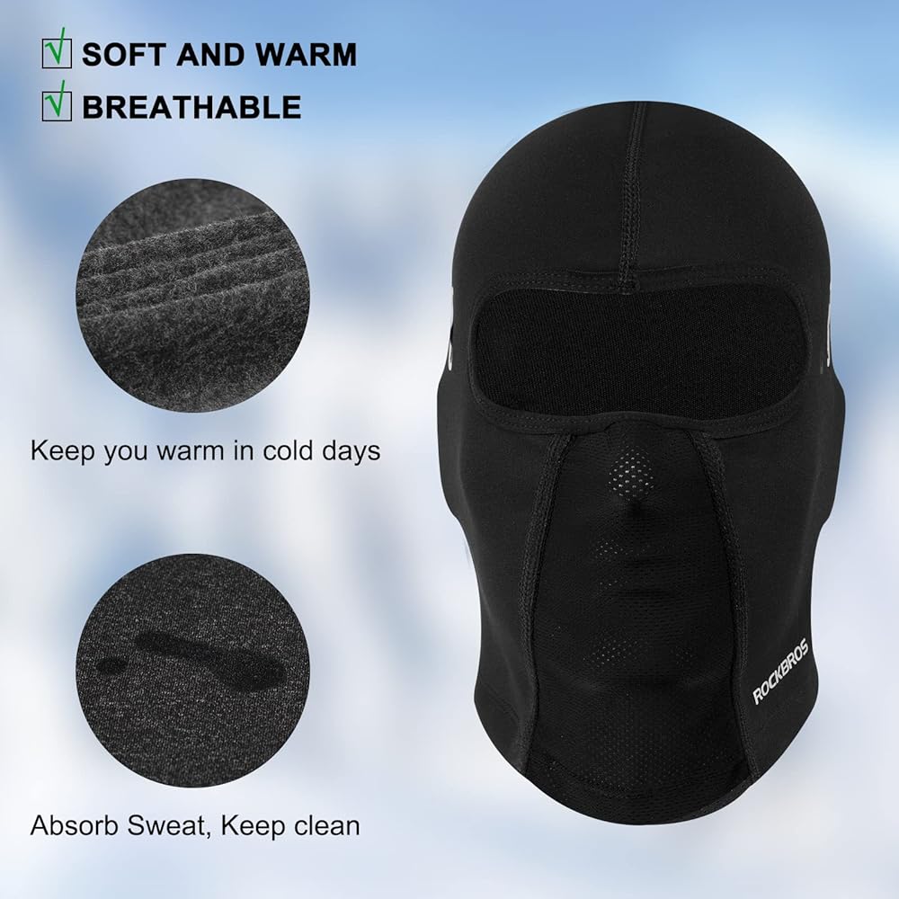ROCKBROS Ski Mask for Men Women Winter Balaclava Ski Mask Under