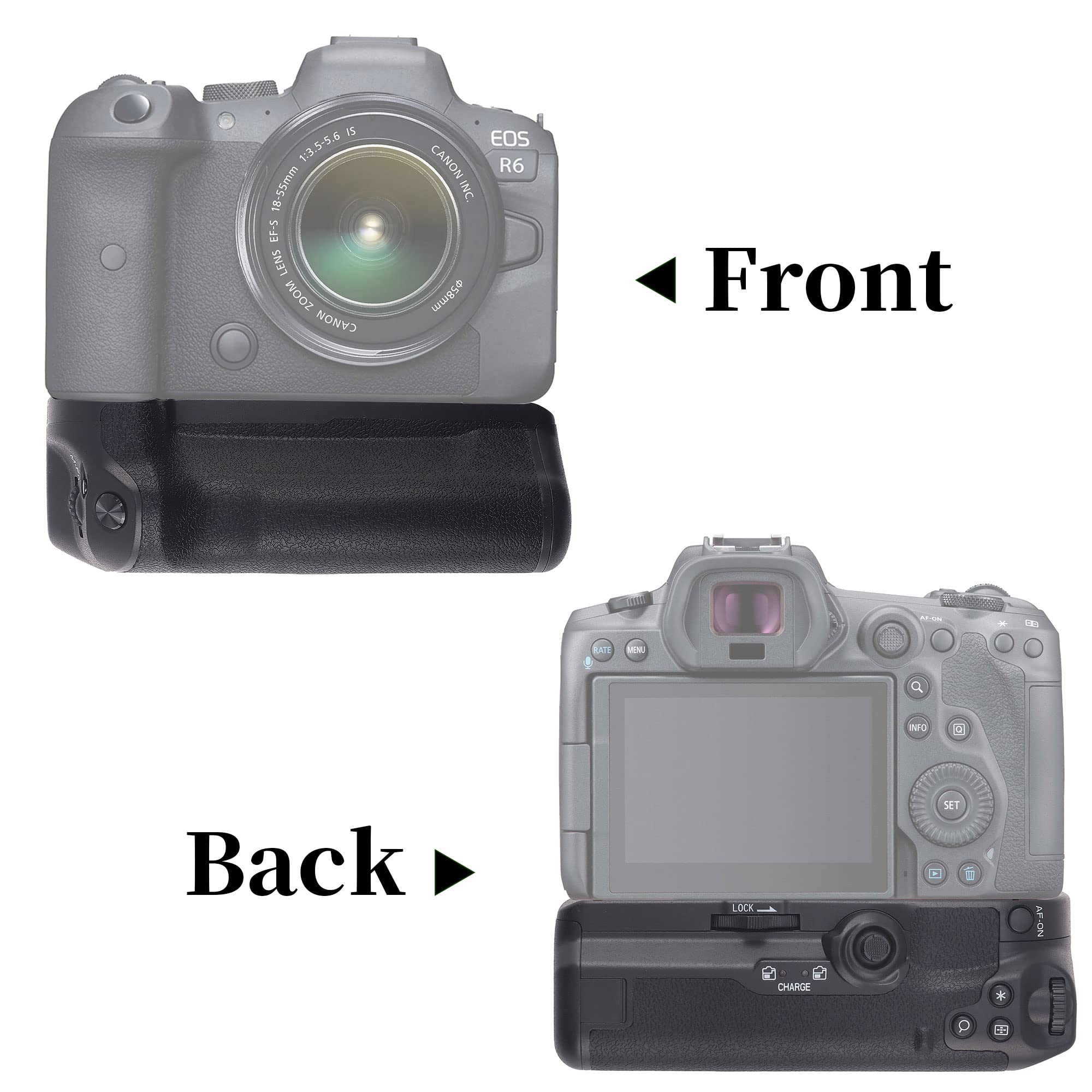 Amazon | Hersmay BG-R10 垂直 R5/R6 バッテリーグリップ Canon EOS R5