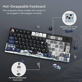 Amazon.com: Womier SK80 75% Keyboard with Color Multimedia Display