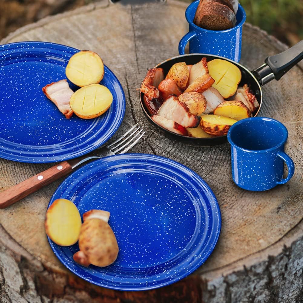 希少新品CINSA エナメルウェア キャンプ食器セット 16点デッドストック