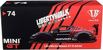 Amazon | MINI GT 1/64 LB☆WORKS ニッサン GT-R R35 タイプ2 リア